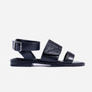 Sandália Los Angeles Croco Black