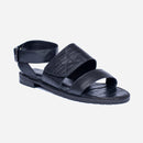 Sandália Los Angeles Croco Black