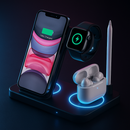 Carregador Rápido Sem Fio 4 em 1
