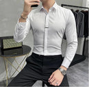 Camisa Social Masculina Homem de Negócios