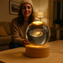 Luminária de Mesa Led Bola de Cristal - Elegância e Sofisticação para Sua Casa