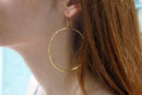 Large Hoop Earrings – Olive Branch Silver & Gold Plated Bohemian Style Hoops